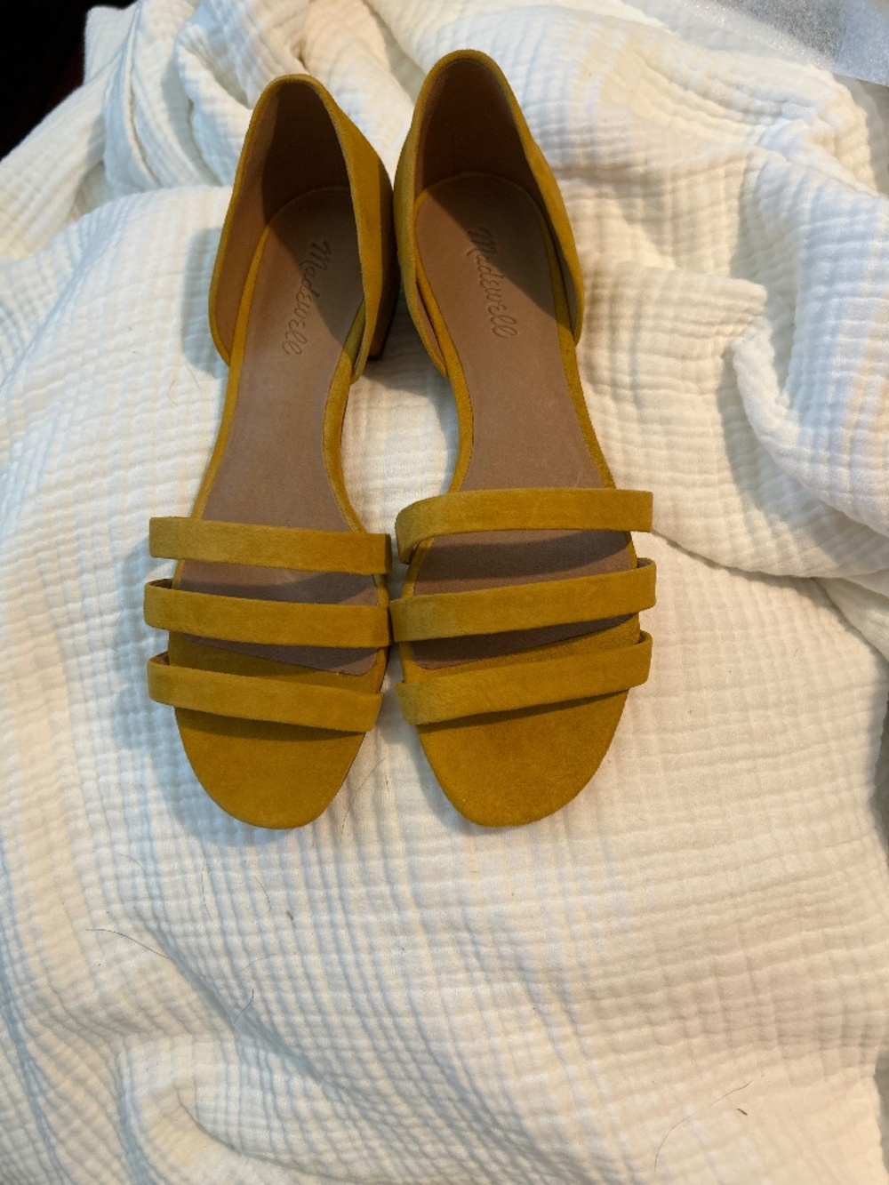 JCrew Curry yellow shade sandals